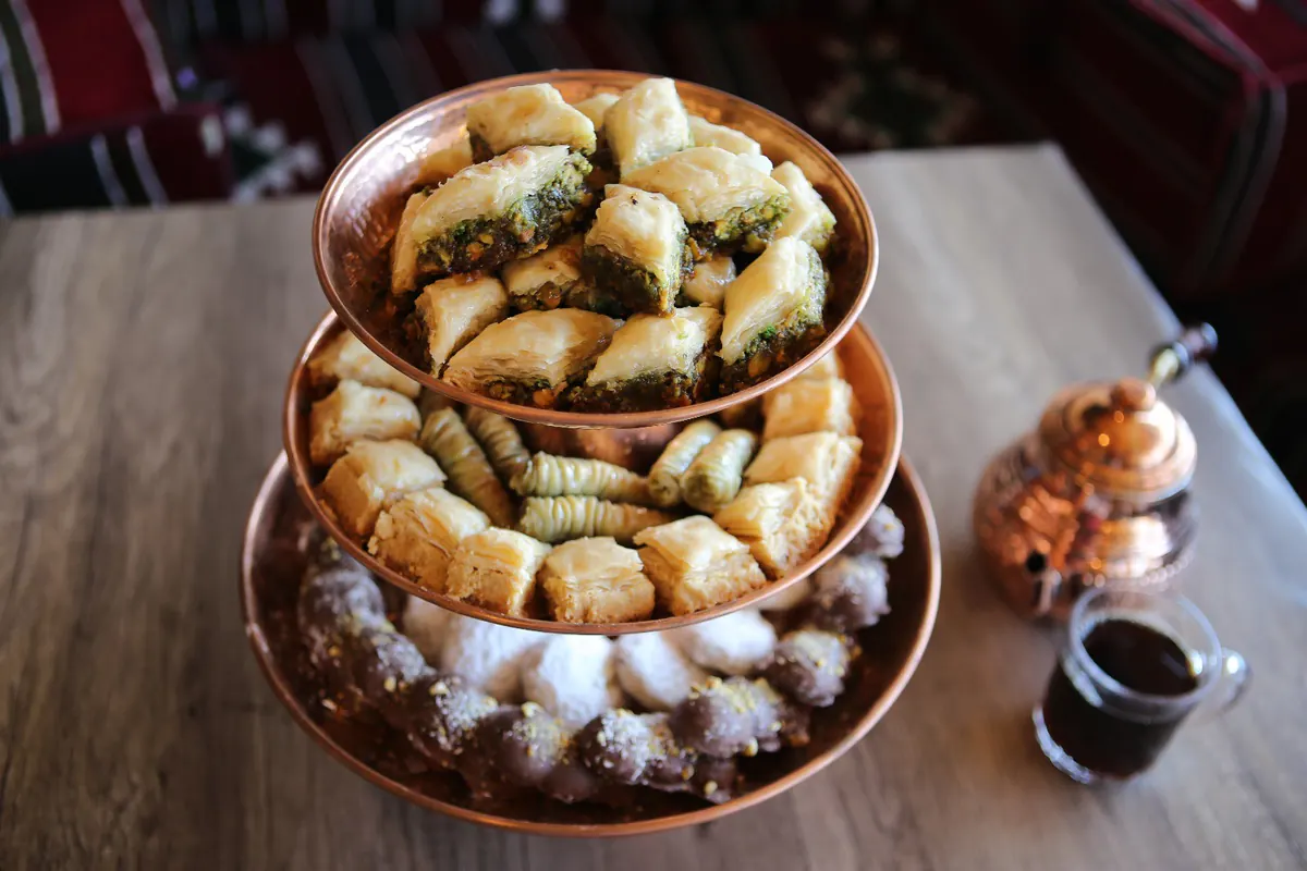 Mixed Sweets Tray at Al-Baghdady