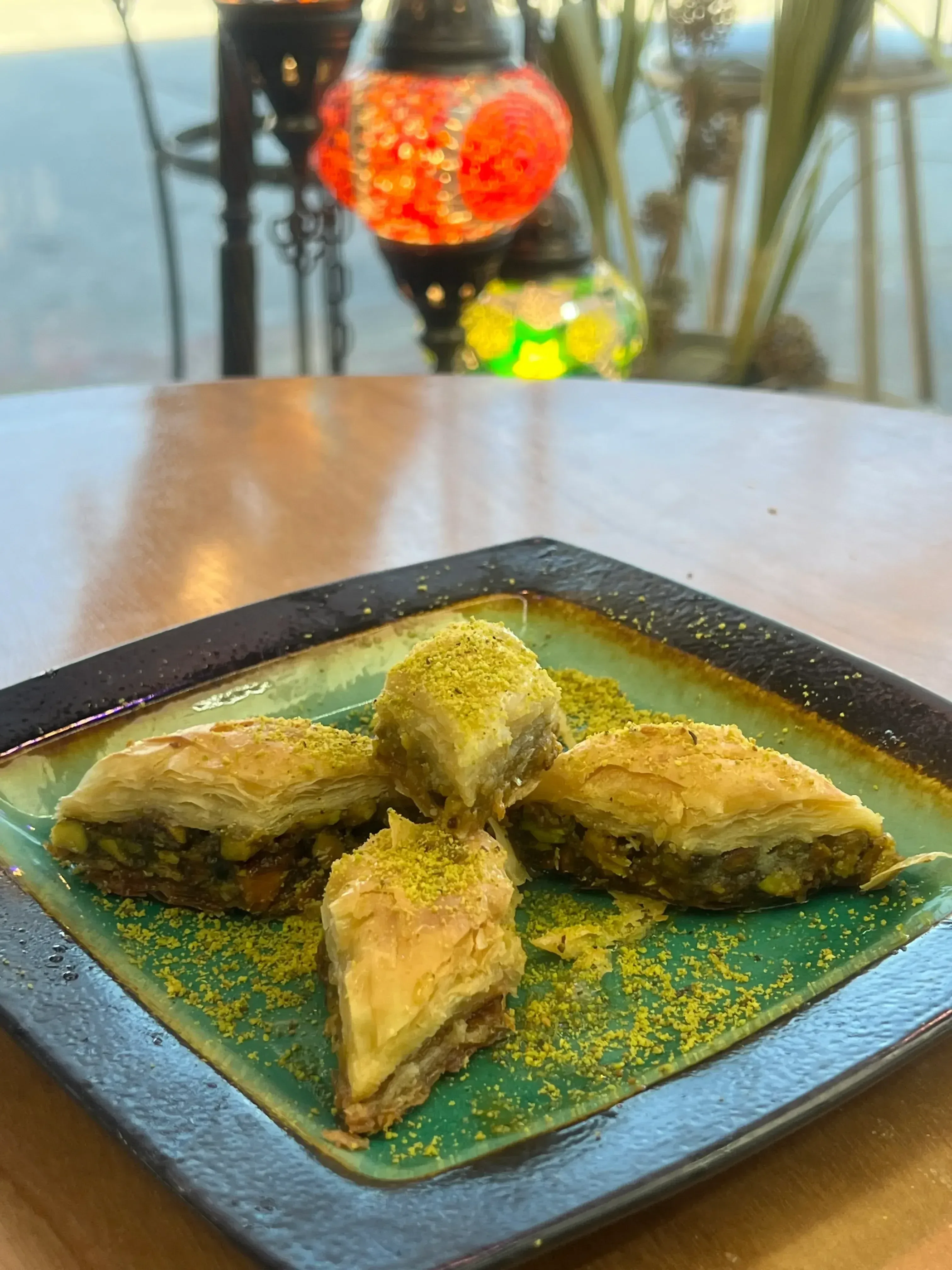 Pistachio Baklava — bakery & iraqi sweets at Al-Baghdady, halal Iraqi bakery & café in Richardson, TX