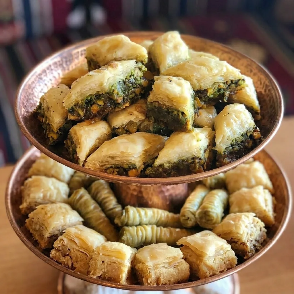 Baklava, authentic Iraqi specialty at Al-Baghdady Bakery & Café, halal bakery & café in Richardson, TX