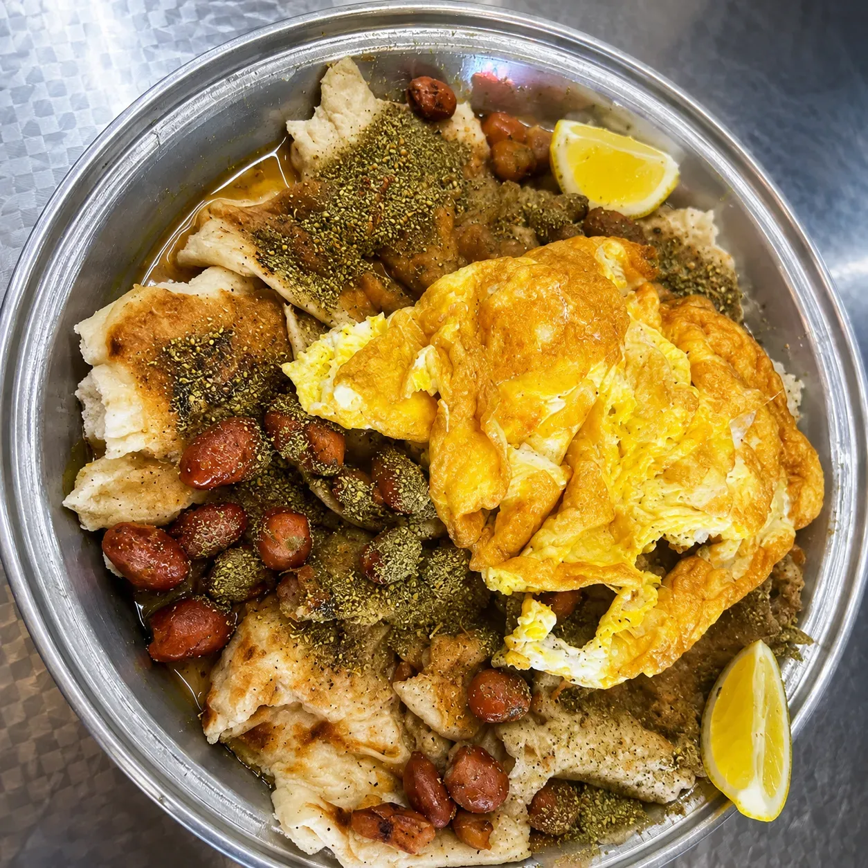 Baqila (باقلاء بالدهن) — iraqi breakfast at Al-Baghdady, halal Iraqi bakery & café in Richardson, TX